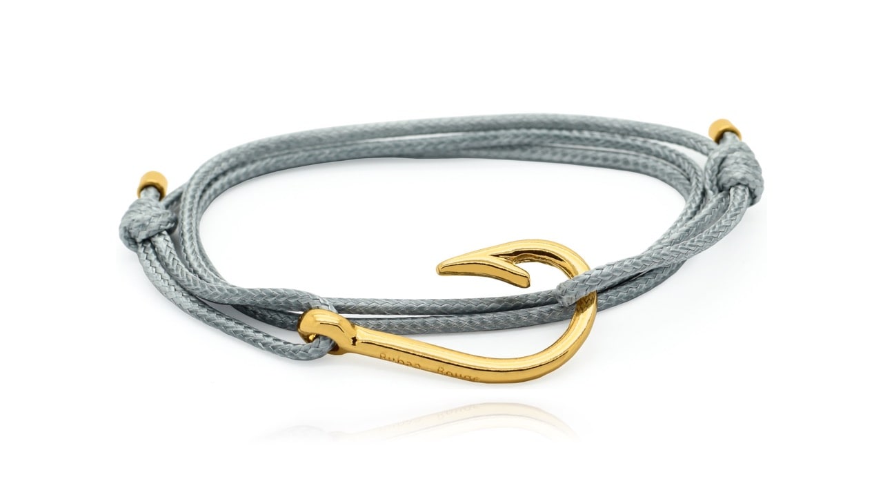 Bracelet Hook or - Ruban Rouge Bijoux