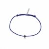 Bracelet cordon Diamant Brut bleu marine